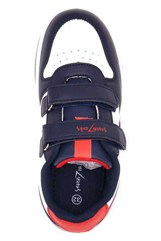 Sevenoaks 2232 Blaue Sneakers mit doppeltem Riss