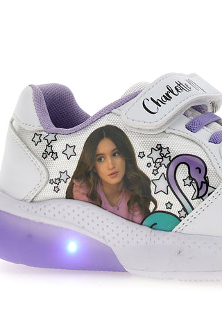 Sneakers Con Luci Charlotte 5920 Bianche