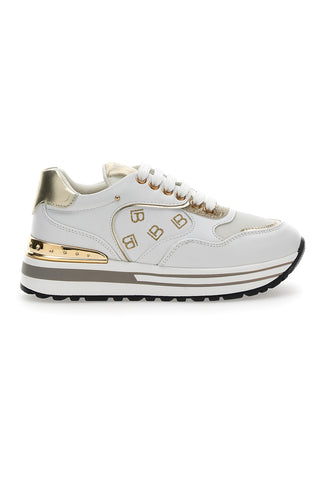 Sneakers Laura Biagiotti 8370 Bianche Oro