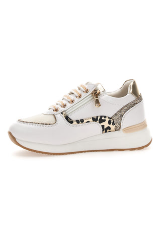 Laura Biagiotti 8481 Cremefarbene Plateau-Sneaker
