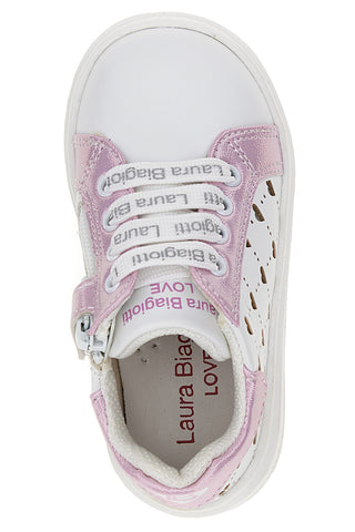 Sneakers Laura Biagiotti 8430 Bianche e Rosa