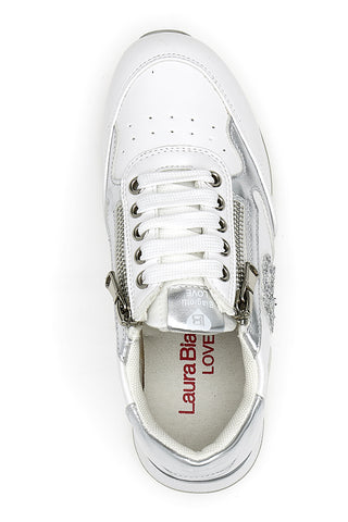 Laura Biagiotti 8480 weiße Plateau-Sneaker
