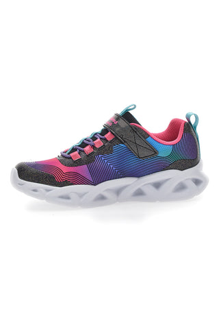 Skechers Twist Bright 2.0 Sneakers mit Lichtern Schwarz-Fuchsia
