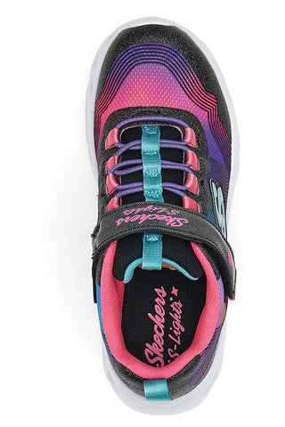 Skechers Twist Bright 2.0 Sneakers mit Lichtern Schwarz-Fuchsia