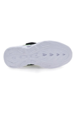 Sneakers Skechers S Lights Vortex Flash Zorent Verdi e Nere