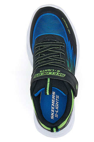 Sneakers Skechers S Lights Vortex Flash Zorent Verdi e Nere