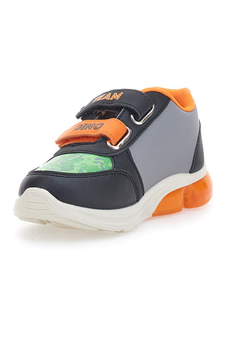 Schwarze Turnschuhe mit Dinosaurierlichtern 7240