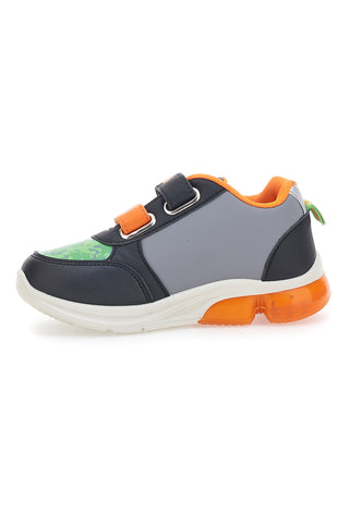Schwarze Turnschuhe mit Dinosaurierlichtern 7240