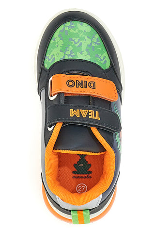 Schwarze Turnschuhe mit Dinosaurierlichtern 7240