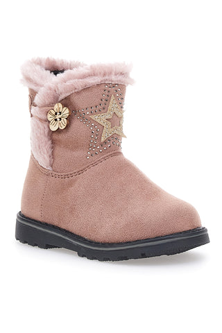 Erste Schritte Stiefeletten mit rosa Fell Danke 14211