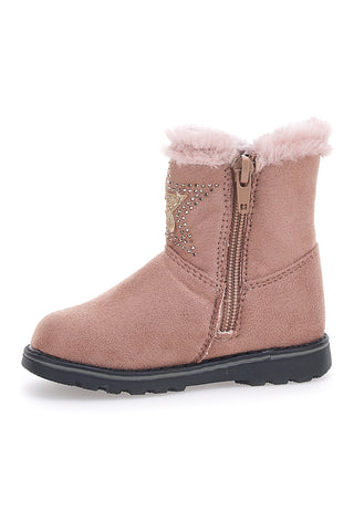 Erste Schritte Stiefeletten mit rosa Fell Danke 14211