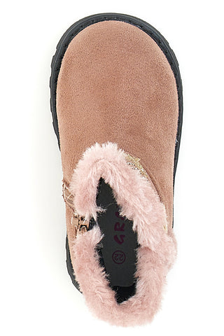 Stivaletti Primi Passi con Pelo Rosa Grazie 14211