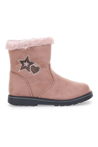 Stiefeletten mit rosa Fell Danke 13839
