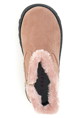 Stiefeletten mit rosa Fell Danke 13839