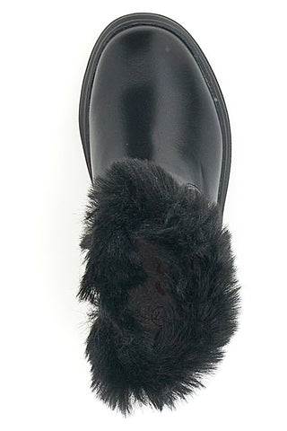 Schwarze Stiefeletten mit Fell Danke 14214