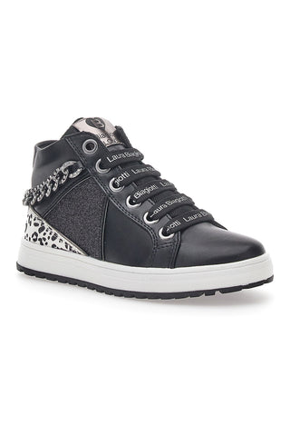 Laura Biagiotti Schwarze mittelhohe Sneakers 15546