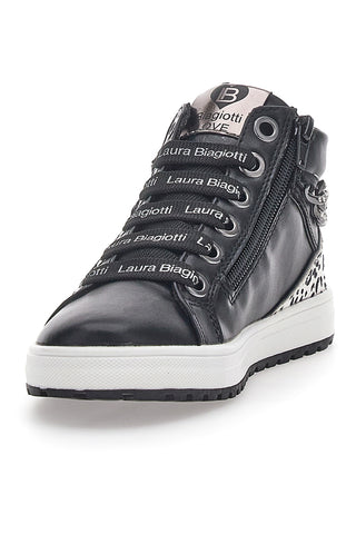 Laura Biagiotti Schwarze mittelhohe Sneakers 15546