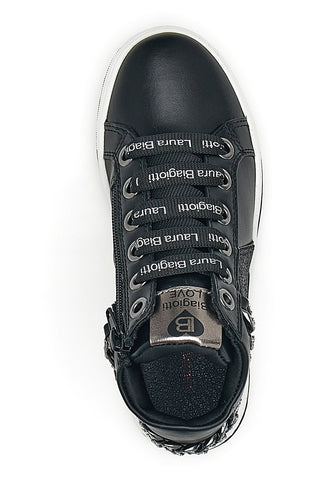Laura Biagiotti Schwarze mittelhohe Sneakers 15546
