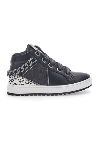 Laura Biagiotti Schwarze mittelhohe Sneakers 15546