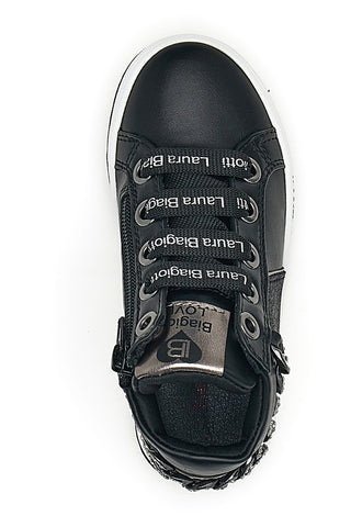 Laura Biagiotti Schwarze mittelhohe Sneakers 15546