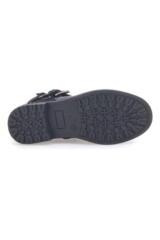 Schwarze Stiefeletten mit Schnalle Energy 605