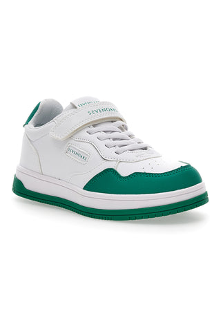 Weiße und grüne Sneakers Sevenoaks 2316