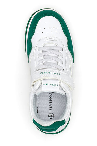 Weiße und grüne Sneakers Sevenoaks 2316
