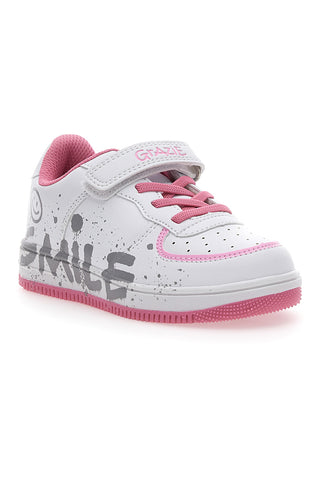 Weiße und rosa Turnschuhe Danke 2327