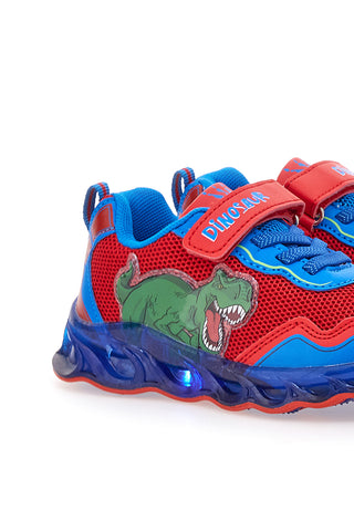 Sneakers Blu e Rosse Con Luci e Dinosauro Disney 8020001