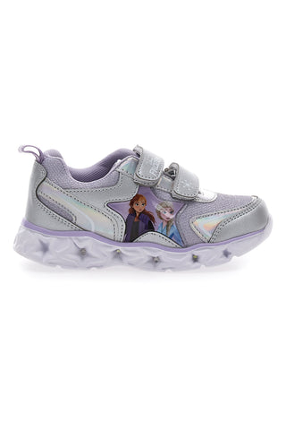 Sneakers con Luci Argento e Strap Disney Frozen 4310404