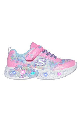 Sneakers con Luci Rosa da Bimbi Skechers Infinite Heart Light-Color Lovin