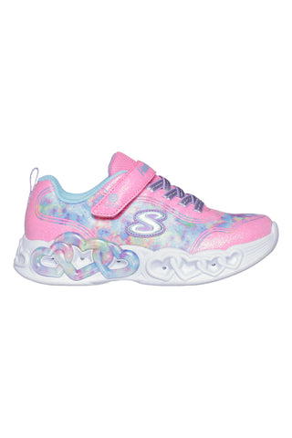 Turnschuhe mit rosa Lichtern für Kinder Skechers Infinite Heart Light-Color Lovin