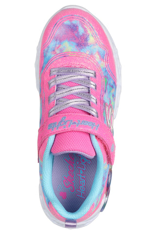 Turnschuhe mit rosa Lichtern für Kinder Skechers Infinite Heart Light-Color Lovin