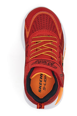 Rote Turnschuhe mit farbigen Skechers Lights Tri-Namics