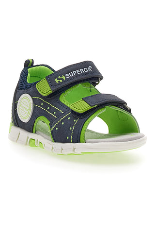 Superga Blaue und grüne First Steps Sandalen 83507