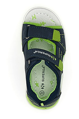 Superga Blaue und grüne First Steps Sandalen 83507