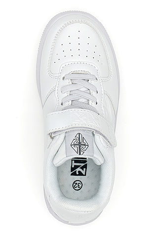 Weiße Turnschuhe mit Klettverschluss für Kinder 2T2L 4713