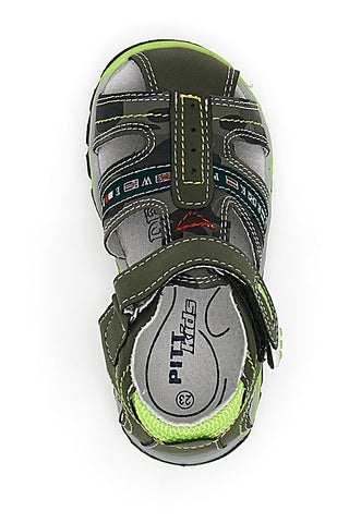 Sandali con Velcro Verde Pitt Kids 14306