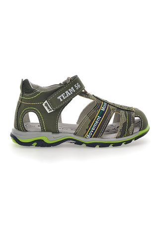 Sandali con Velcro Verde Oliva Pitt Kids 14365
