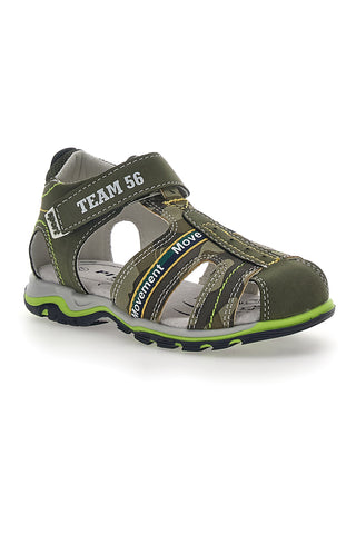 Sandali con Velcro Verde Oliva Pitt Kids 14365