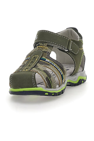 Sandali con Velcro Verde Oliva Pitt Kids 14365