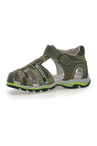 Sandali con Velcro Verde Oliva Pitt Kids 14365