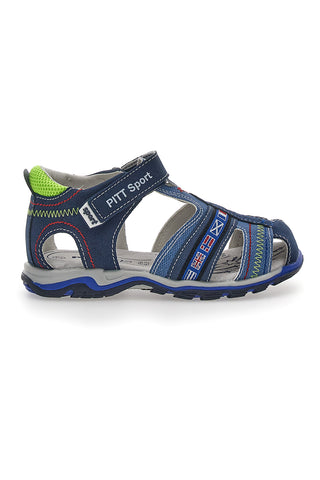 Sandali con Velcro Blu Pitt Kids 14306