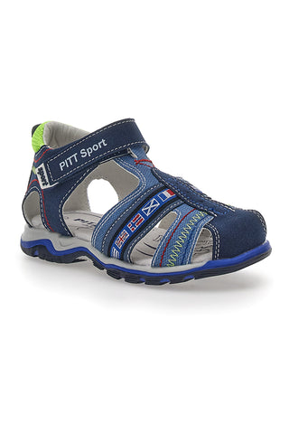 Sandali con Velcro Blu Pitt Kids 14306