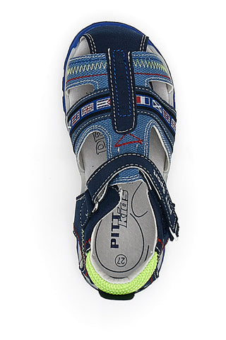 Sandali con Velcro Blu Pitt Kids 14306