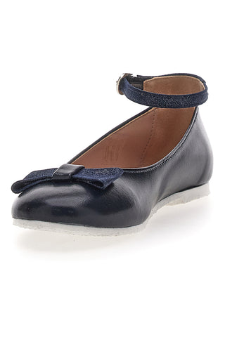 Blaue Ballerinas mit Riemen Grazie Girl 402