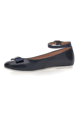 Blaue Ballerinas mit Riemen Grazie Girl 402