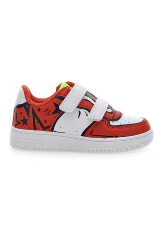 Sneakers Bianche e Arancioni Con Strappi Pitt Kids 201195