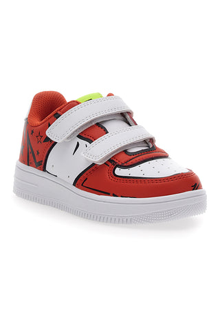 Sneakers Bianche e Arancioni Con Strappi Pitt Kids 201195