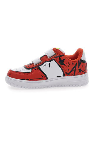 Sneakers Bianche e Arancioni Con Strappi Pitt Kids 201195